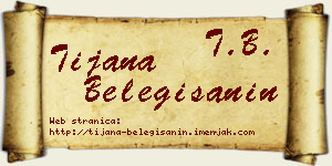 Tijana Belegišanin vizit kartica